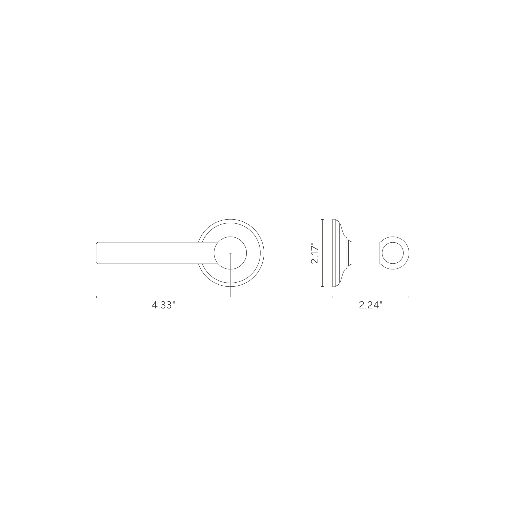 Harper Passage Door Handle Set - Polished Nickel