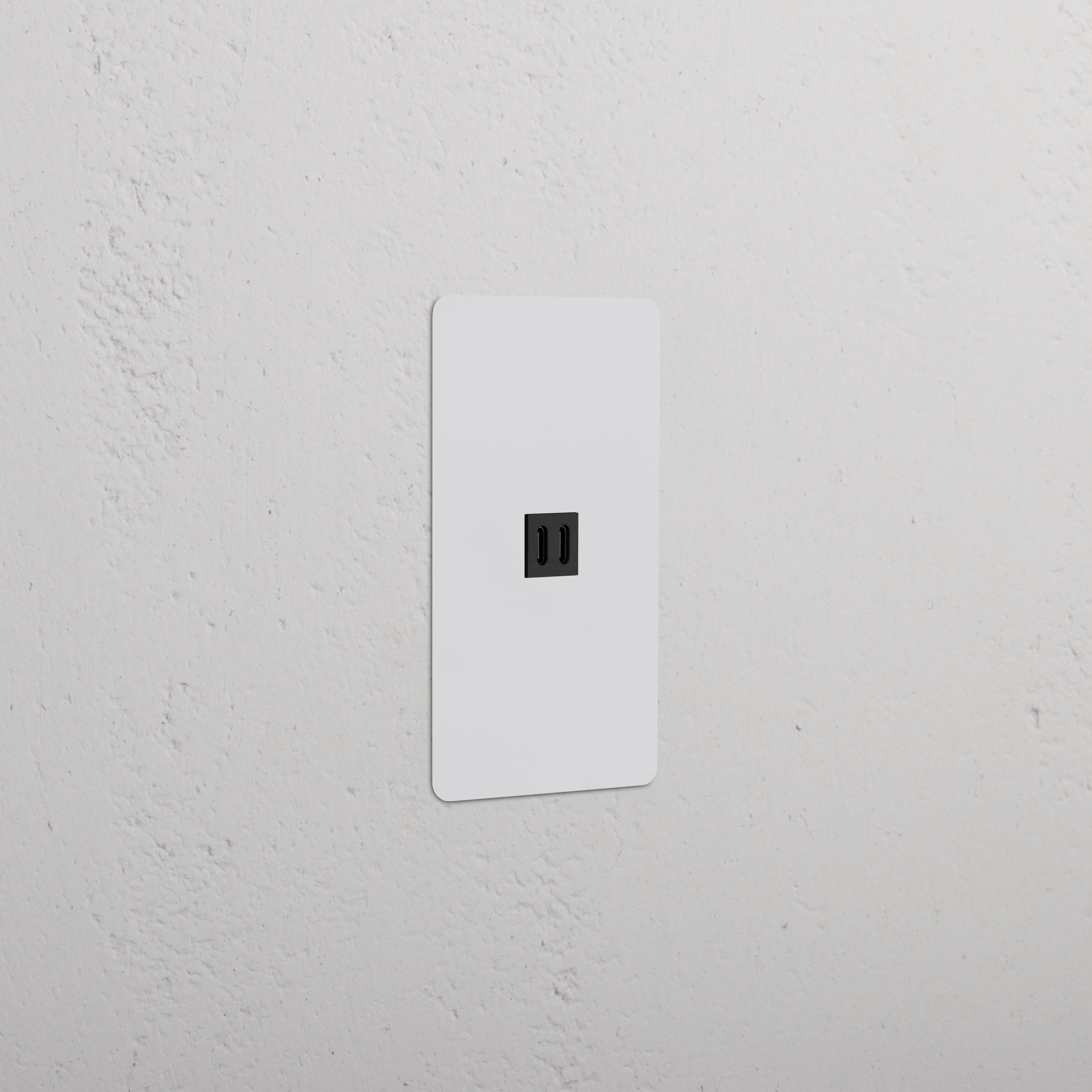 Kew 1G Fast Charge 45W USB Keystone in paintable black finish with single central USB port.