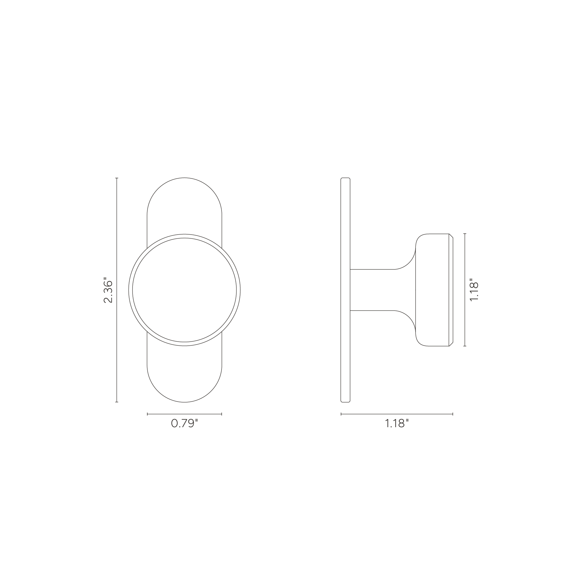 Kilburn Cabinet Knob Medium - Bronze