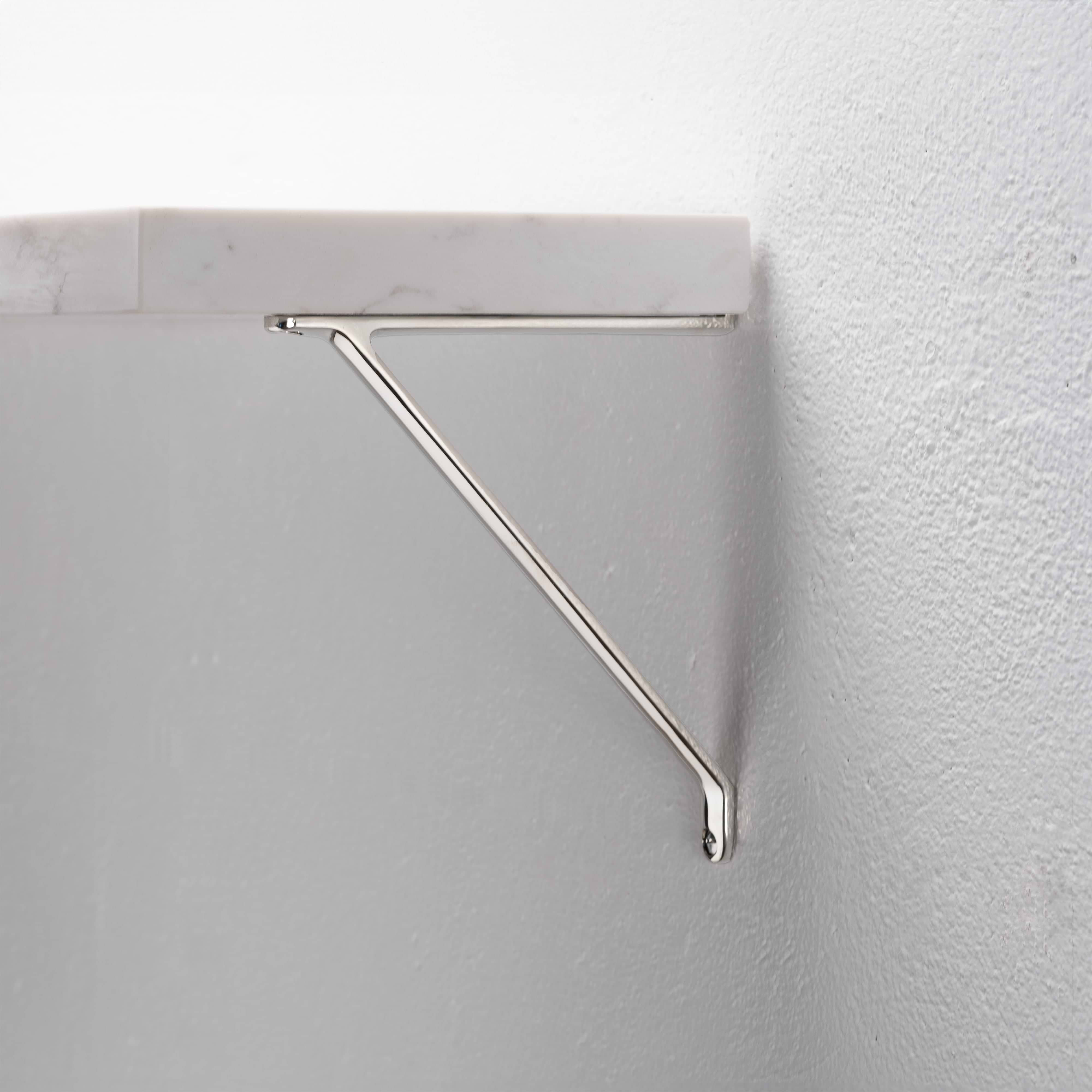 Brixton Shelf Bracket Small - Polished Nickel