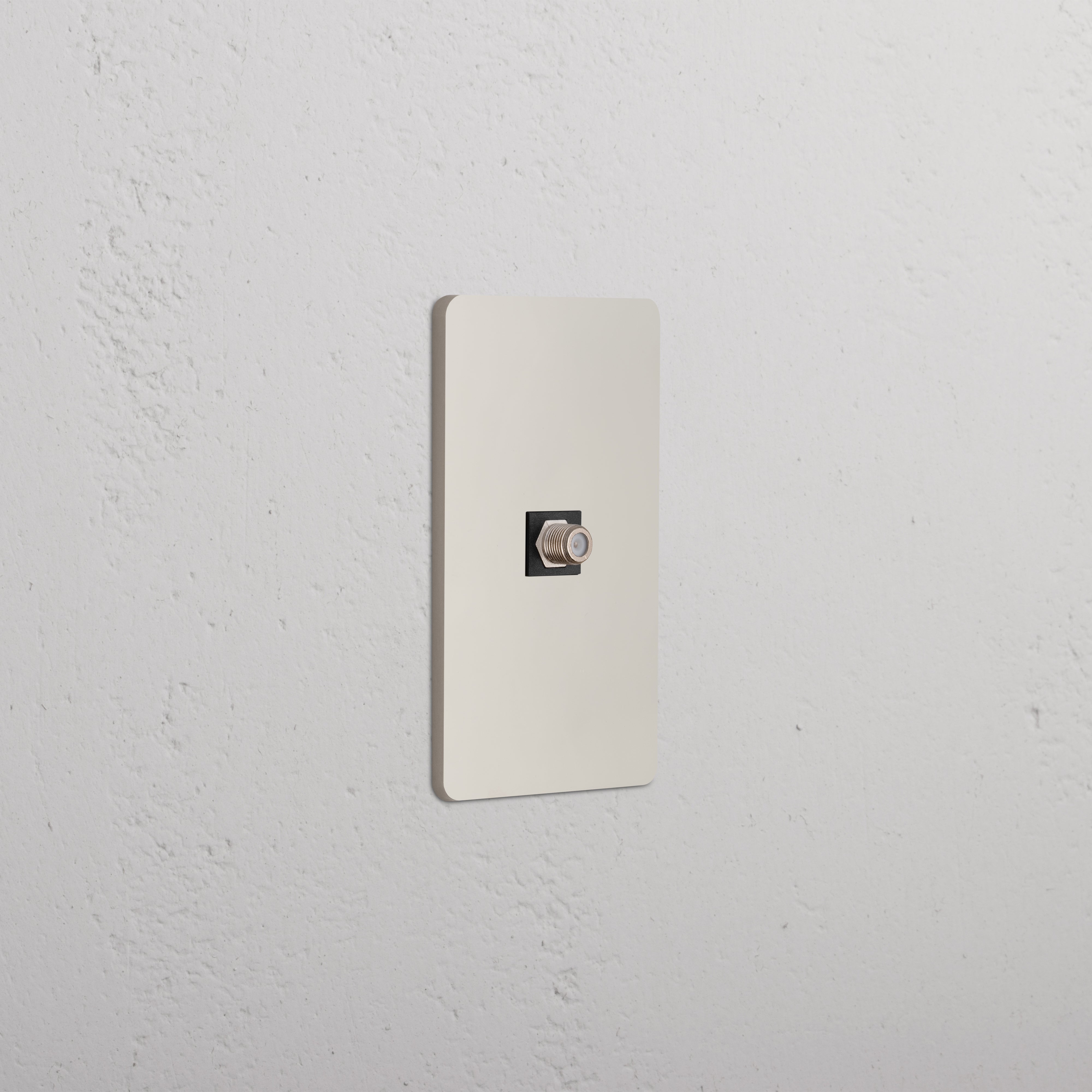Grove 1G Satellite Keystone in Polished Nickel Black, rectangular faceplate for keystone inserts.