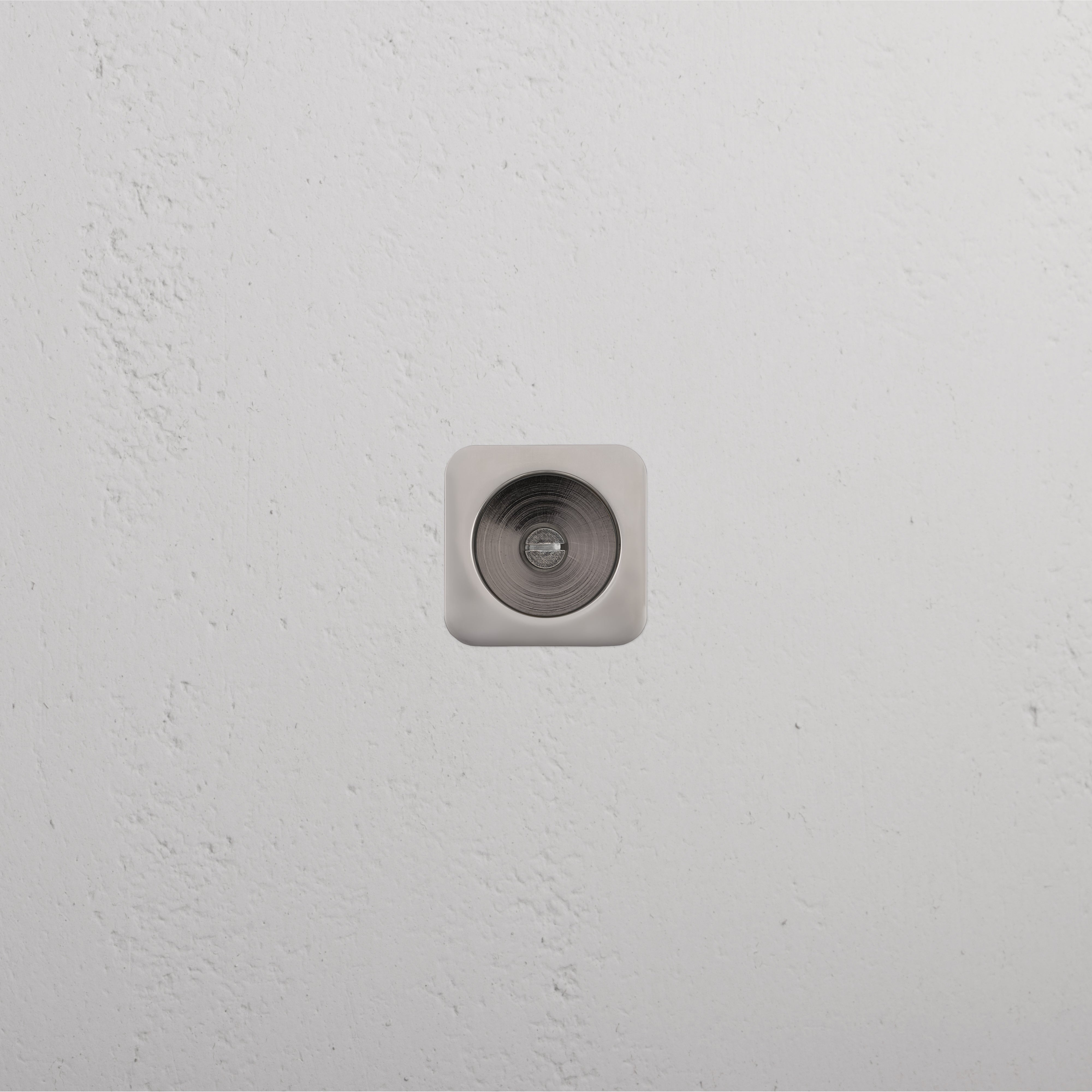 Regent Recessed Edge Pull in Polished Nickel, shown close-up to highlight its sleek, recessed design.
