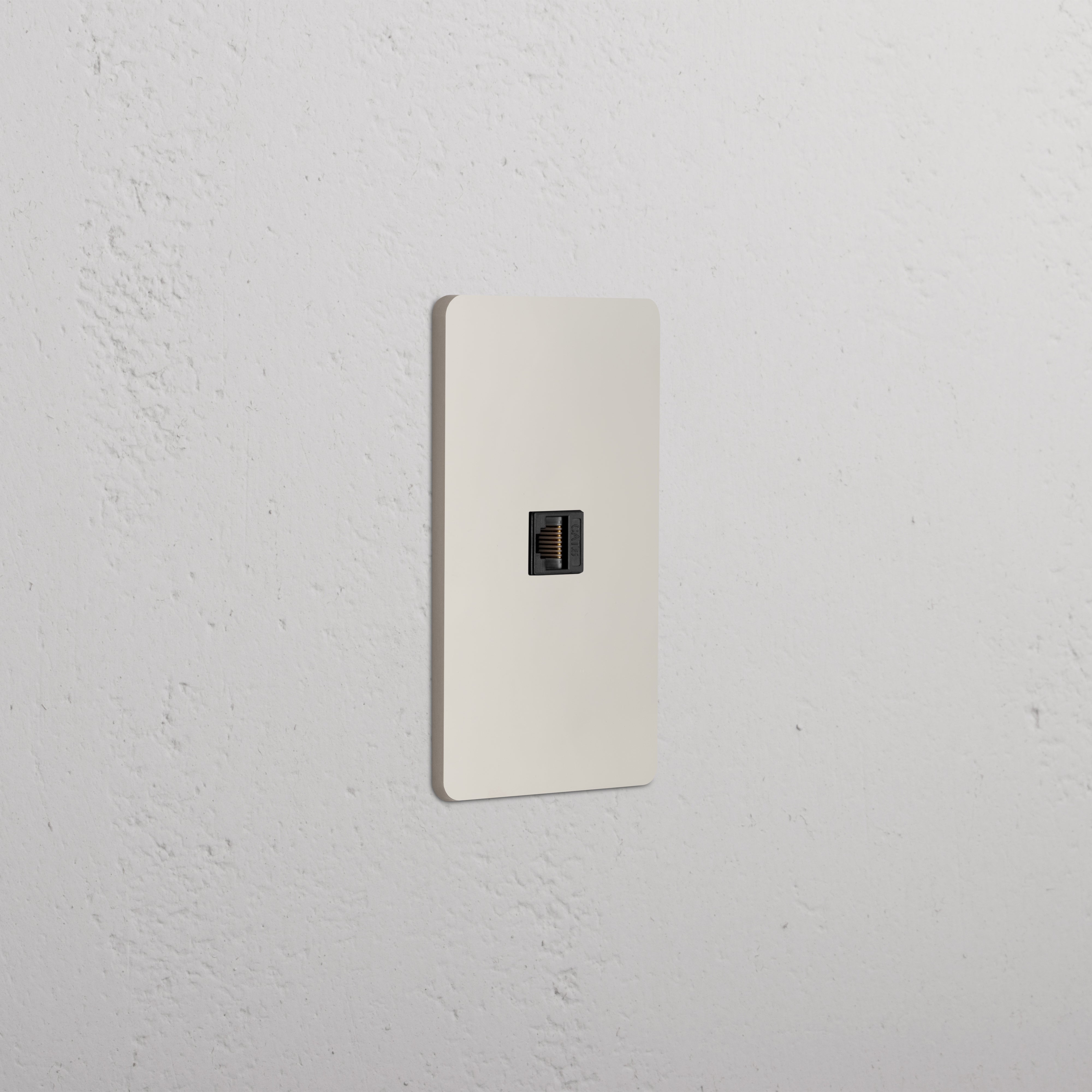 Grove 1G CAT 6 Keystone in polished nickel black finish, single Ethernet port wall plate.