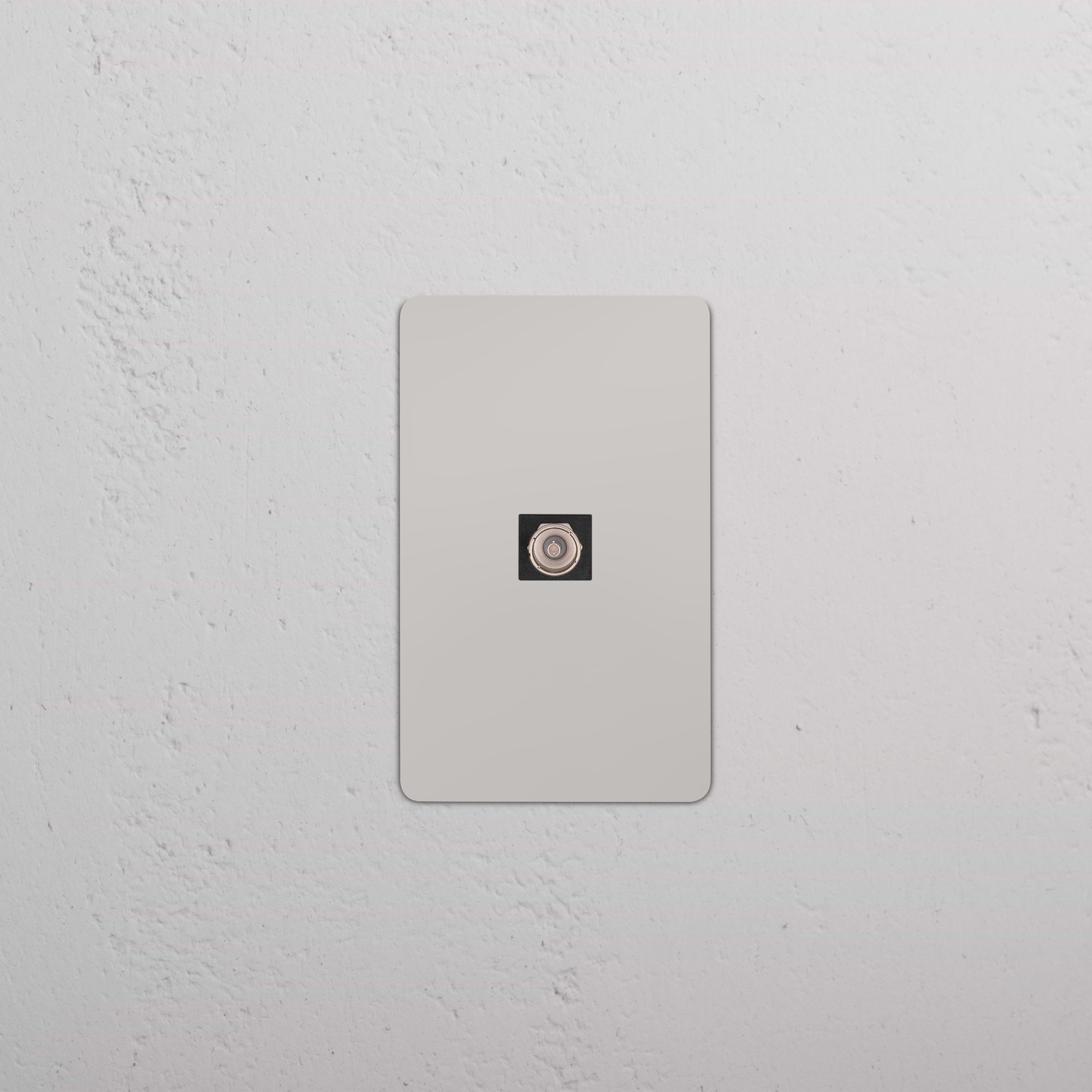 Kew 1G TV Keystone plate in polished nickel black finish, designed for TV keystone modules.