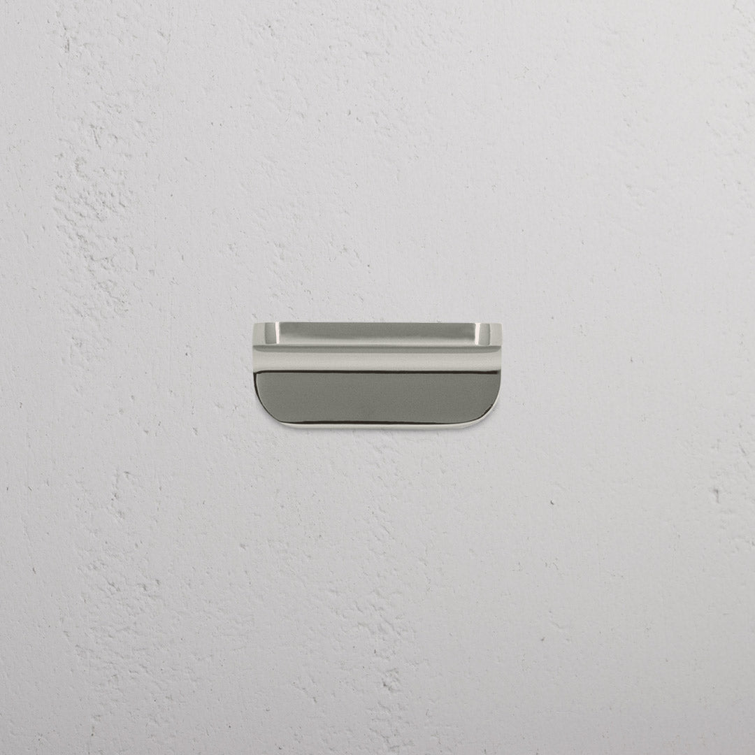 Oxford Furniture Handle Extra Small in polished nickel with a sleek, minimalist horizontal design.