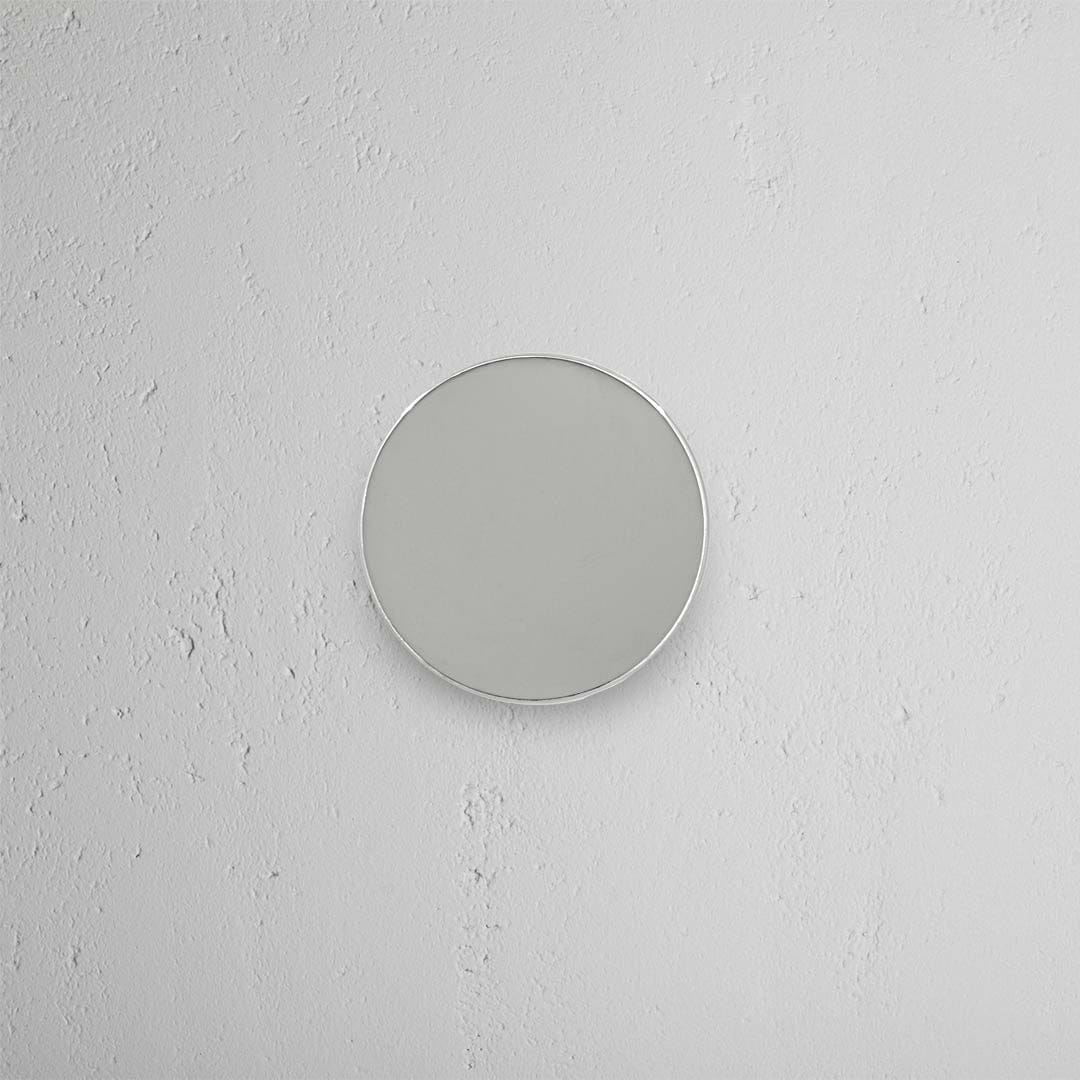 Onslow Dummy Door Knob Set in polished nickel finish, shown mounted on a door against a neutral background.