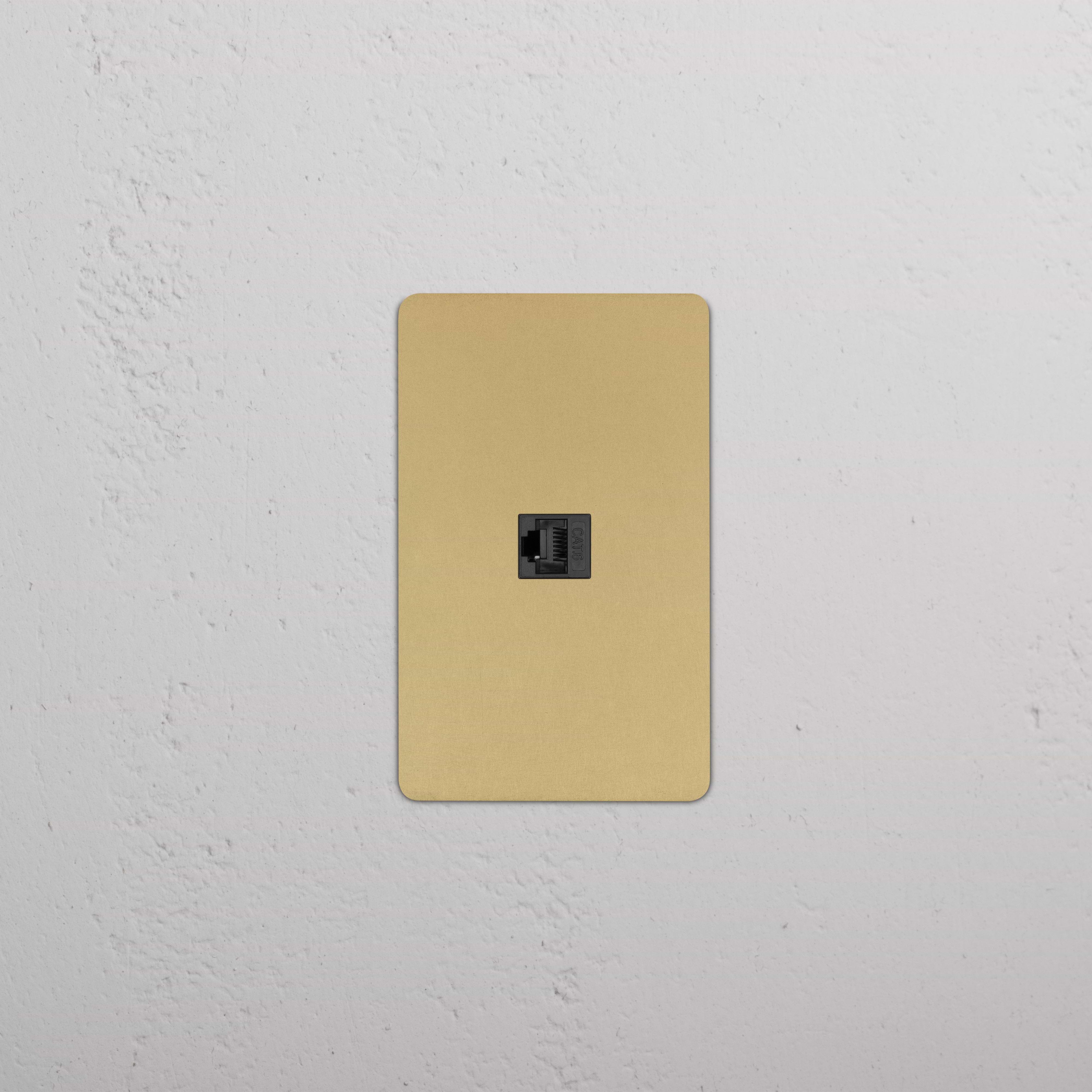 Kew 1G CAT 6 Keystone - Antique Brass Black