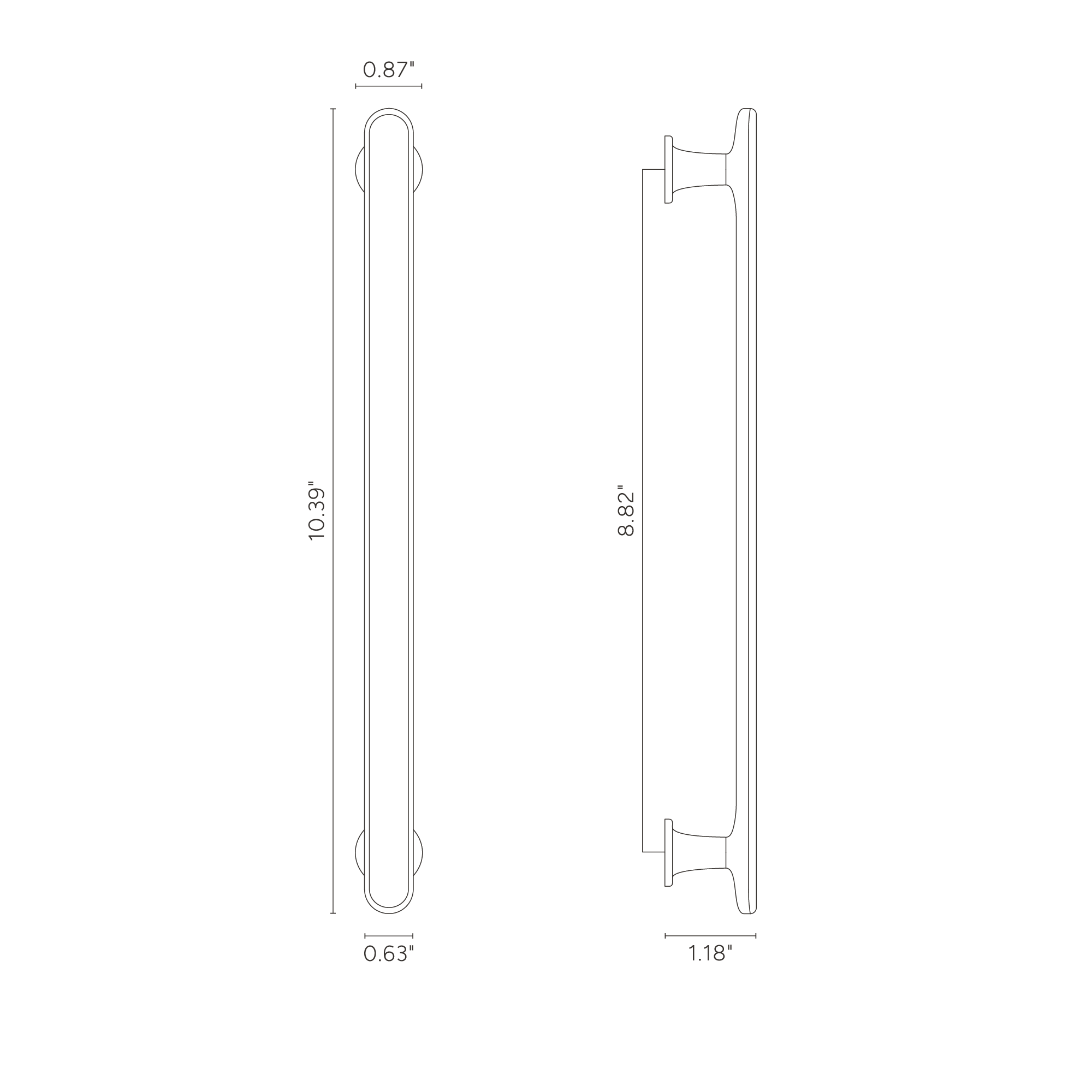 Kilburn Cabinet Handle Medium - Bronze