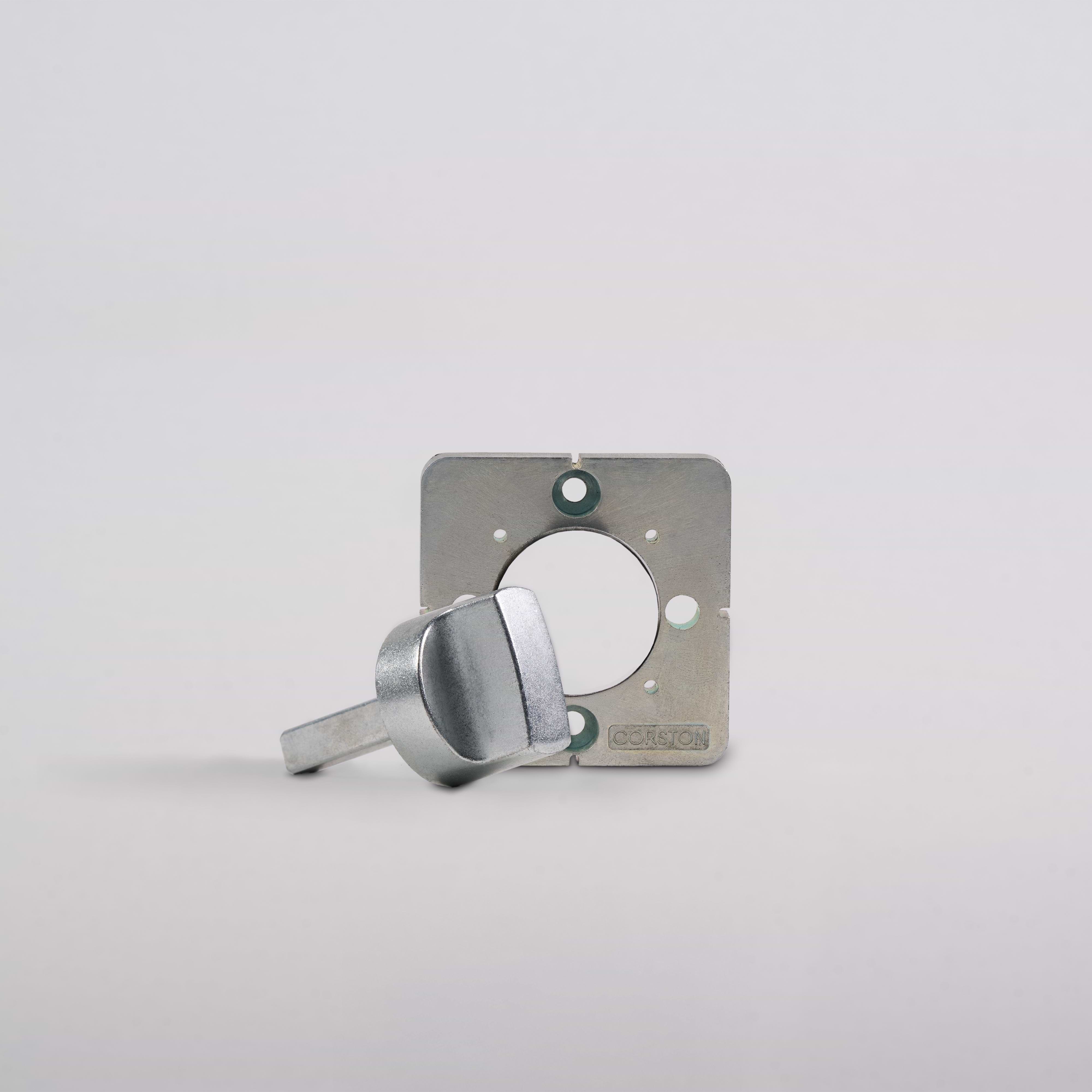 Metal Door Handle Installation Tool with a round opening, designed for precise door handle placement and fitting.