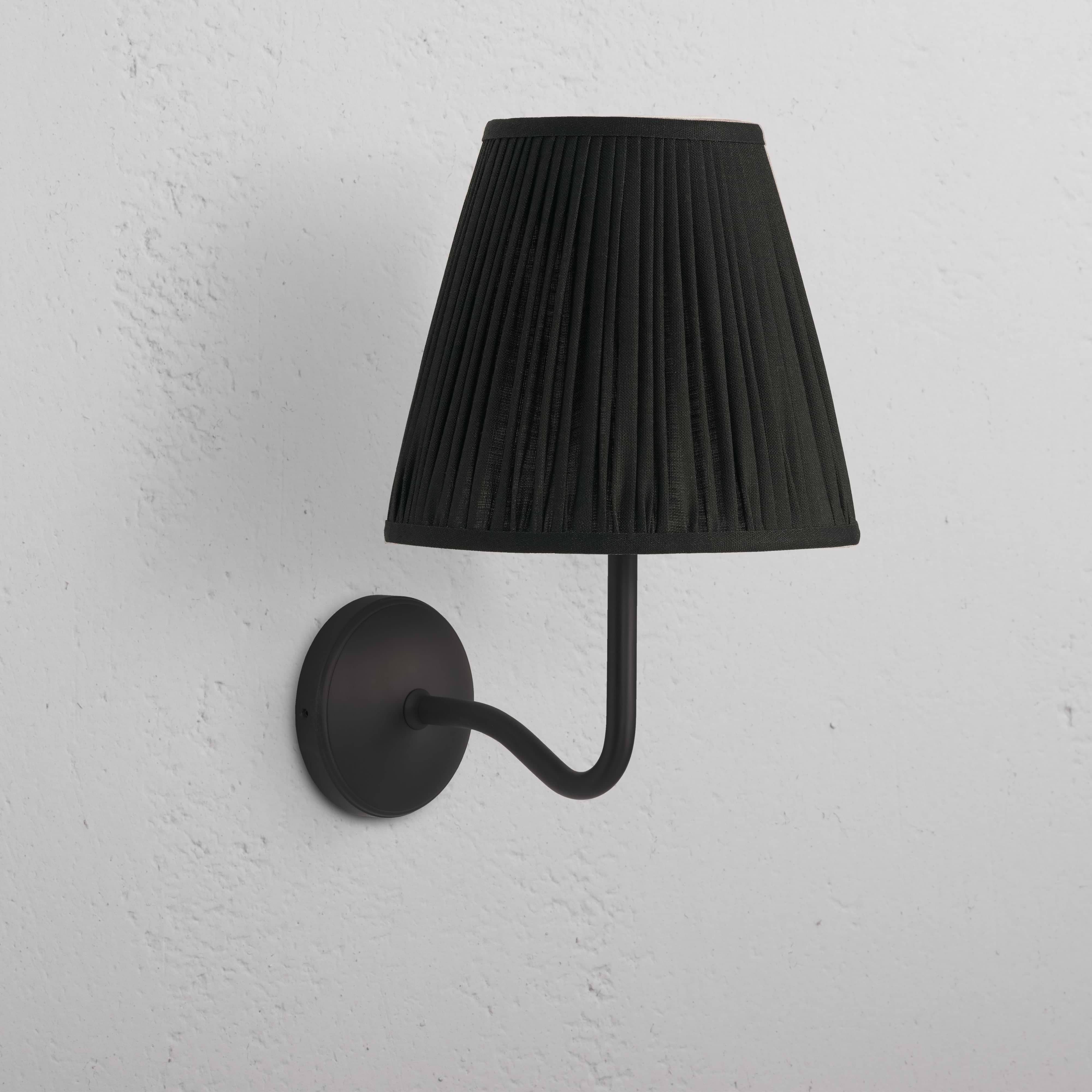 Large Malvern Wall Light Deep Green - Bronze, wall-mounted light with deep green shade and bronze base.