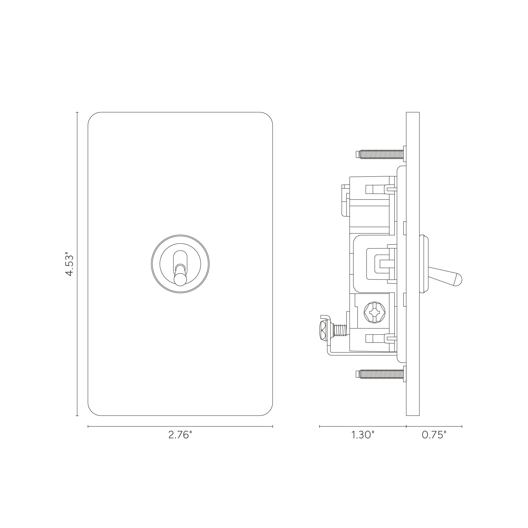 Grove 1G Four Way Toggle Switch - Bronze