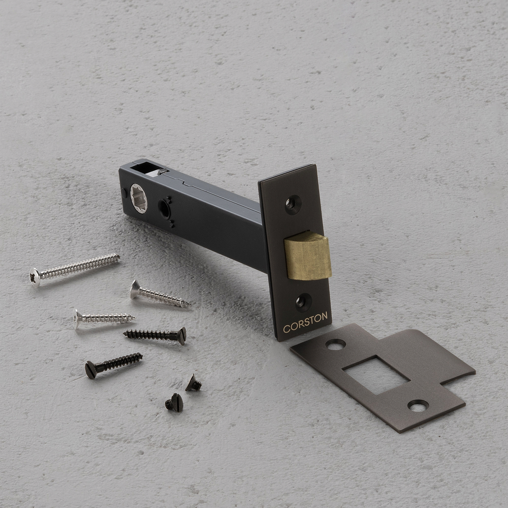 100mm Tubular Latch Bronze Black | Locks and Latches | Door Hardware