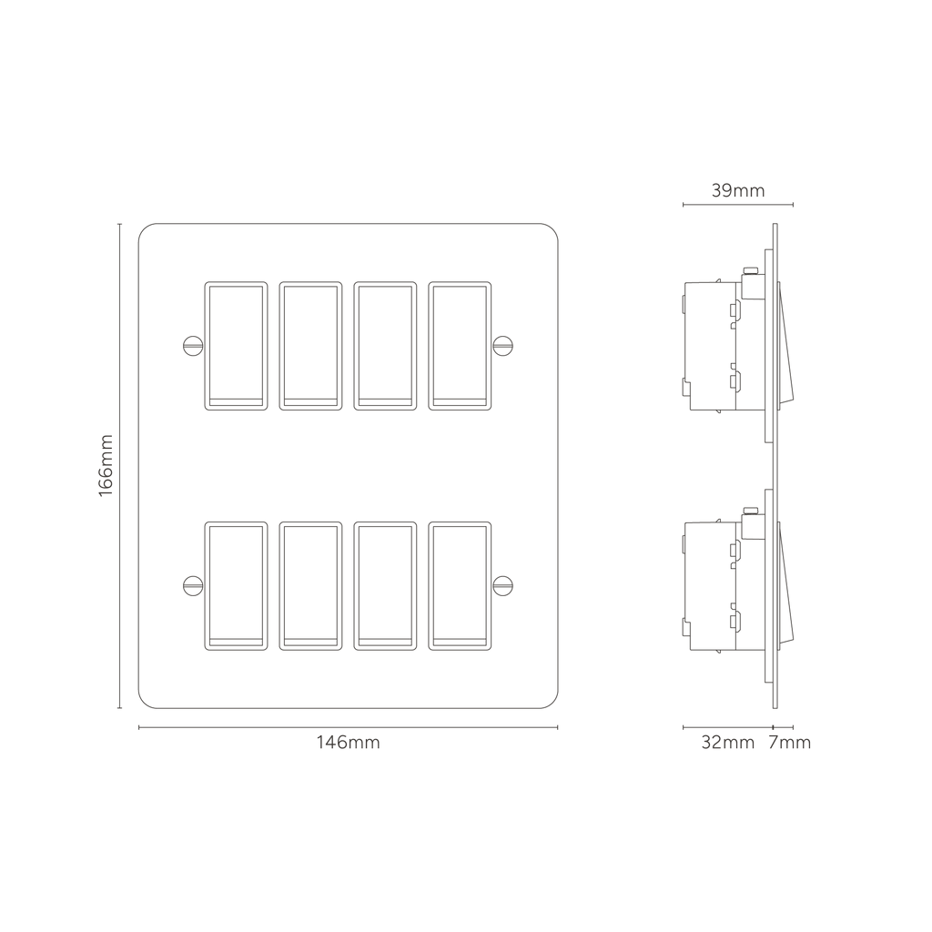8 Blade Rocker Switch 8G Two Way Rocker Switch Bronze Black | Switches & Dimmers