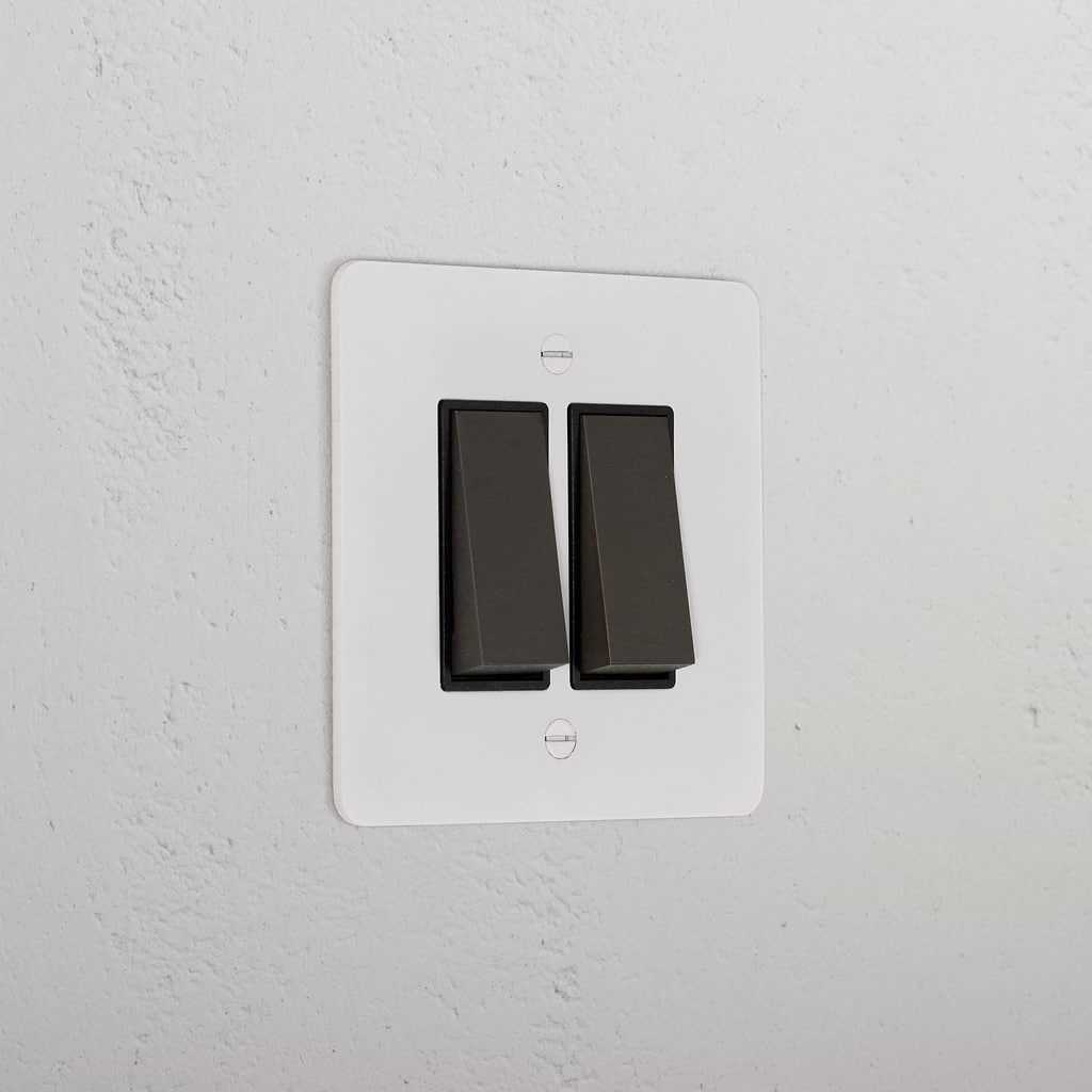 2wire Rocker Switch 2G Two Way Rocker Switch Paintable Bronze Black | Switches & Dimmers