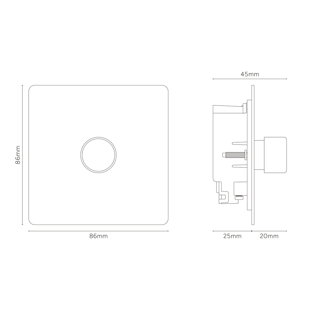 1G Two Way Dimmer Switch Paintable Bronze | Switches & Dimmers