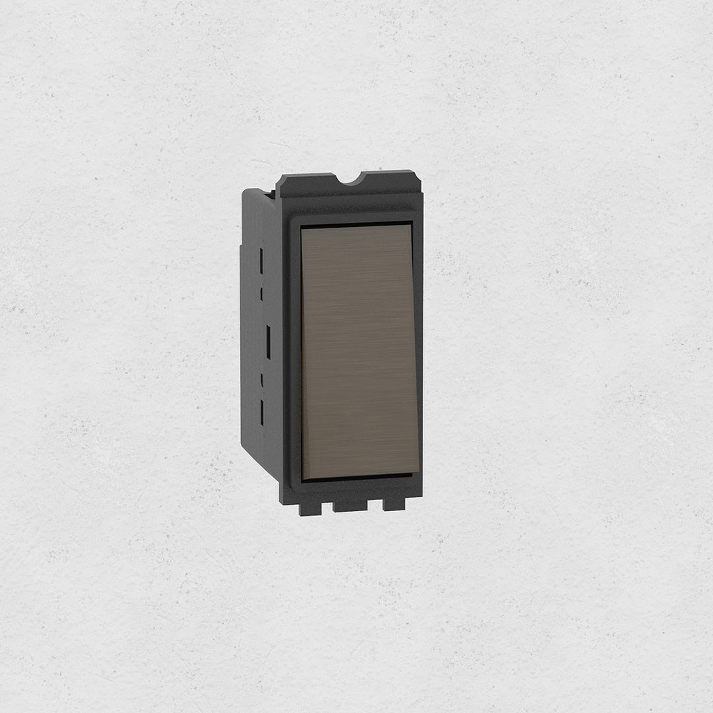 Retractive Rocker Switch Bronze | Components | Switches & Dimmers