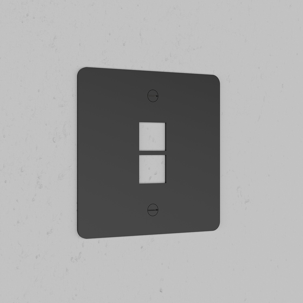 Single 2x Keystone Module Plate Bronze | Components | Sockets & Modules