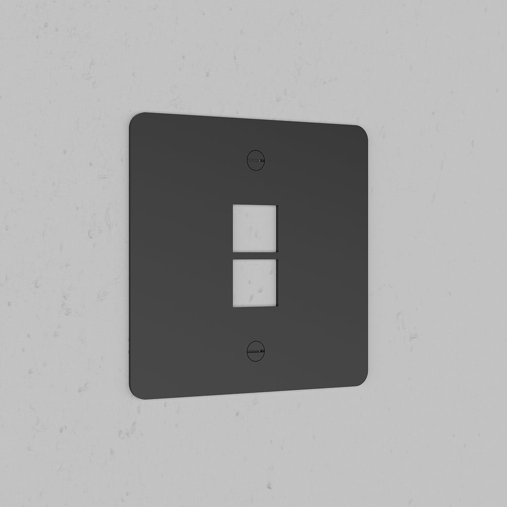 Unity Modulename Plate Single 2x Keystone Module Plate Bronze | Components | Sockets & Modules