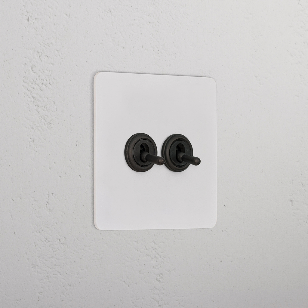 2G Two Way Toggle Switch - Paintable Bronze
