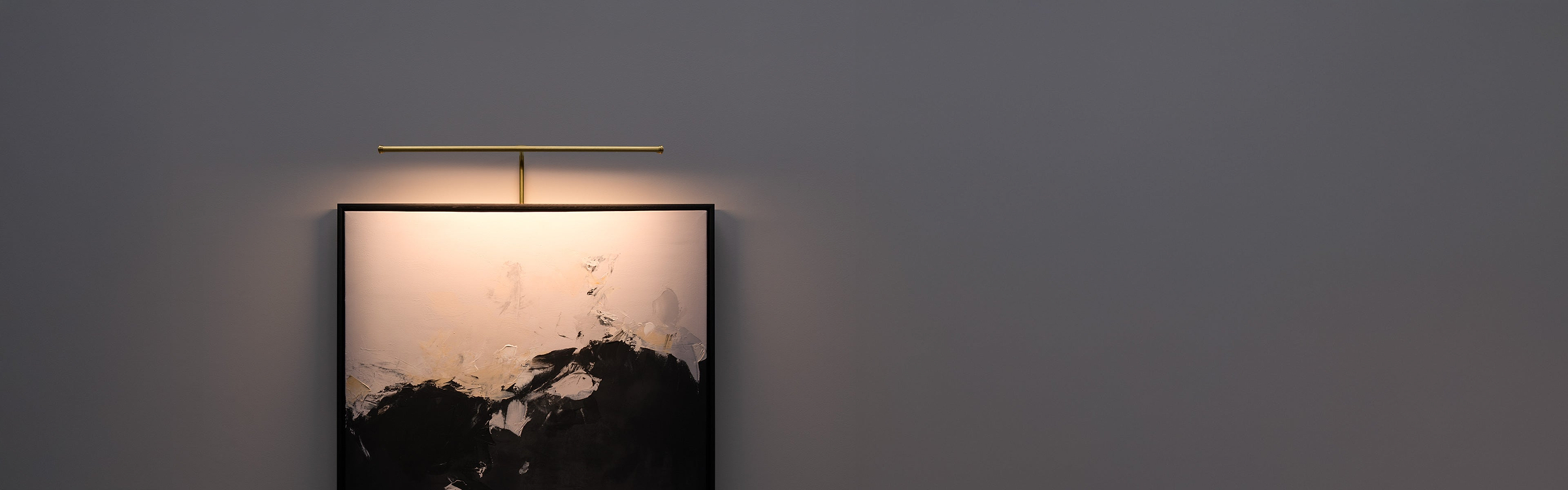 Antique brass picture lights