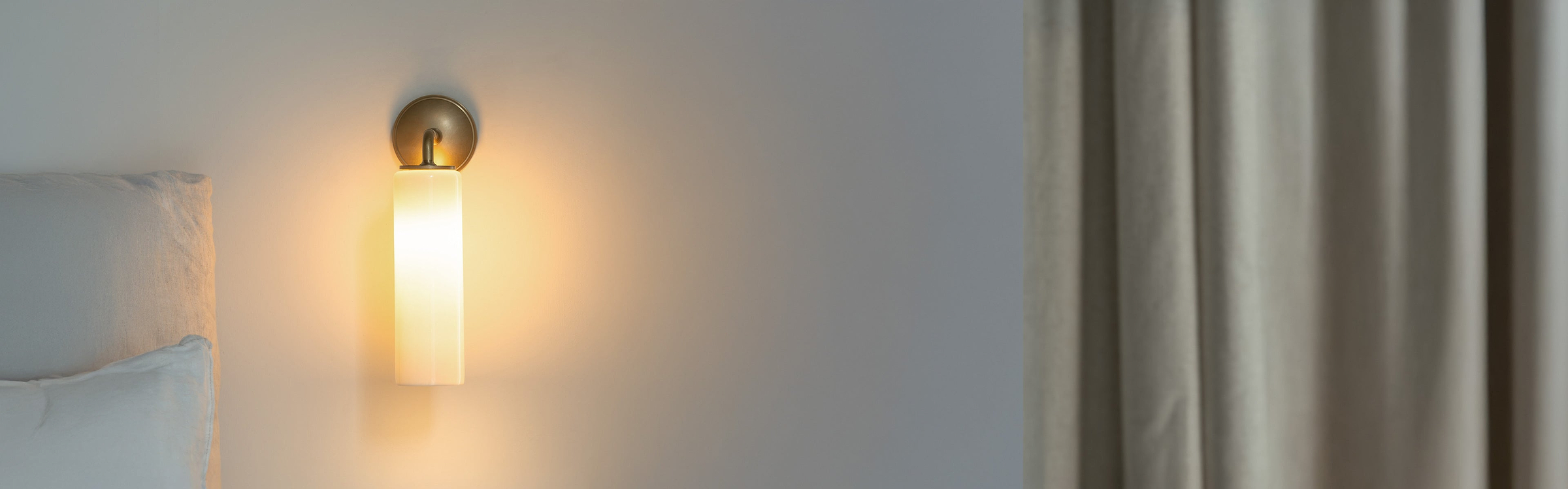 Antique brass wall lights