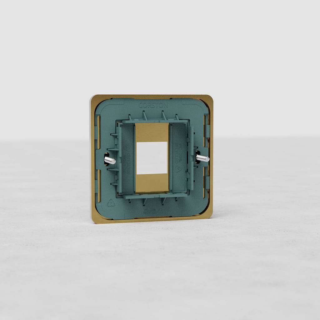 Keystone Button Module With Light Grove Single Keystone Module Plate Antique Brass| Components | Sockets ...