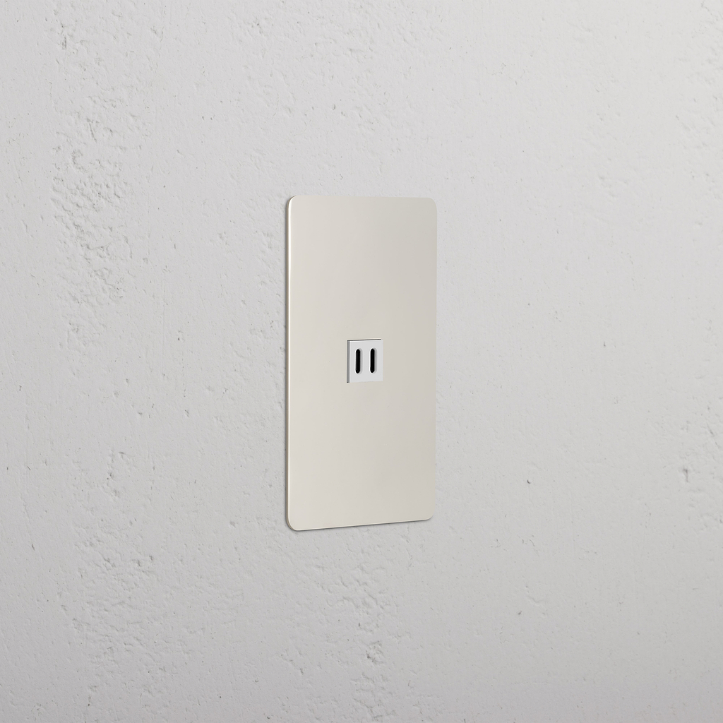 Kew 1G Fast Charge 65W USB Keystone Outlet Polished Nickel White ...
