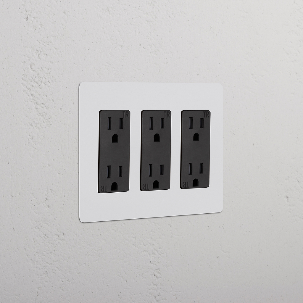 Kew 3G Power Outlet Paintable Black | Outlets & Modules