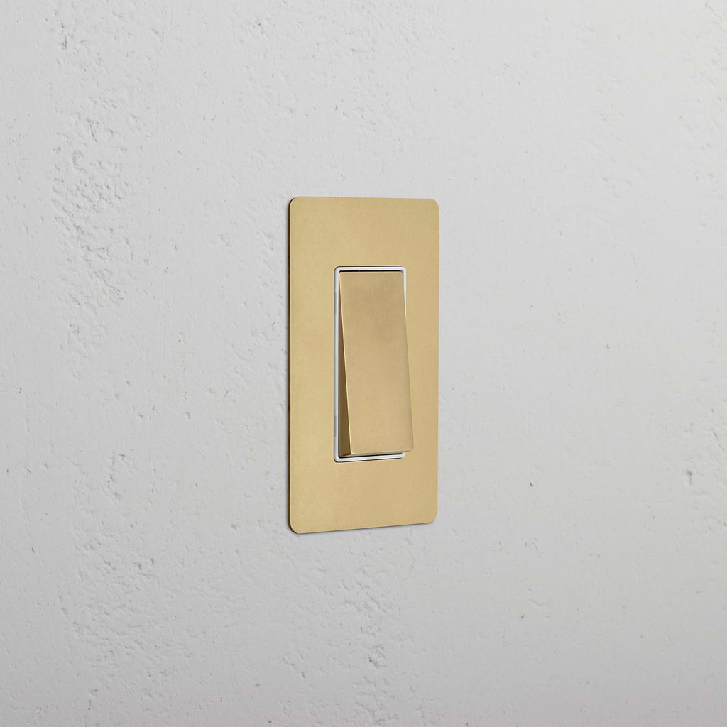 Four Way Rocker Switch Kew 1G Four Way Rocker Switch Antique Brass White | Switches & Dimmers