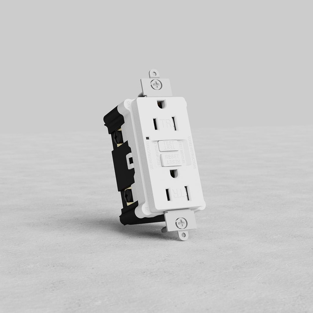 Electrical Outlet Module GFCI Power Outlet 15A White | Components | Outlets & Modules