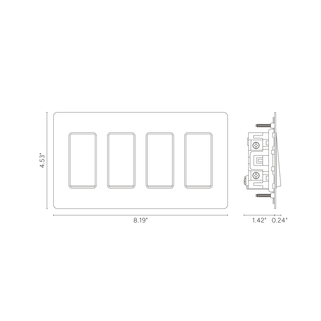 Kw Rocker Switch Kew 4G Rocker Switch Polished Nickel White | Switches & Dimmers