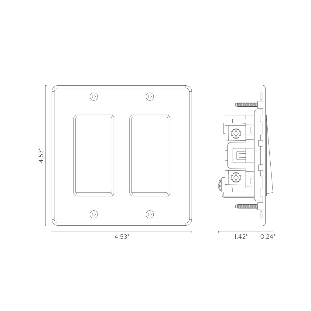 Kw Rocker Switch Kew 2G Rocker Switch Clear Bronze Black | Switches & Dimmers
