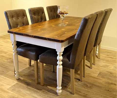 Oud grenen tafel Landelijk interieur