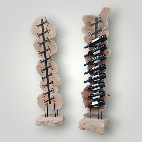 Suar houten staande wijnrek(ken) Larix-Meubelen