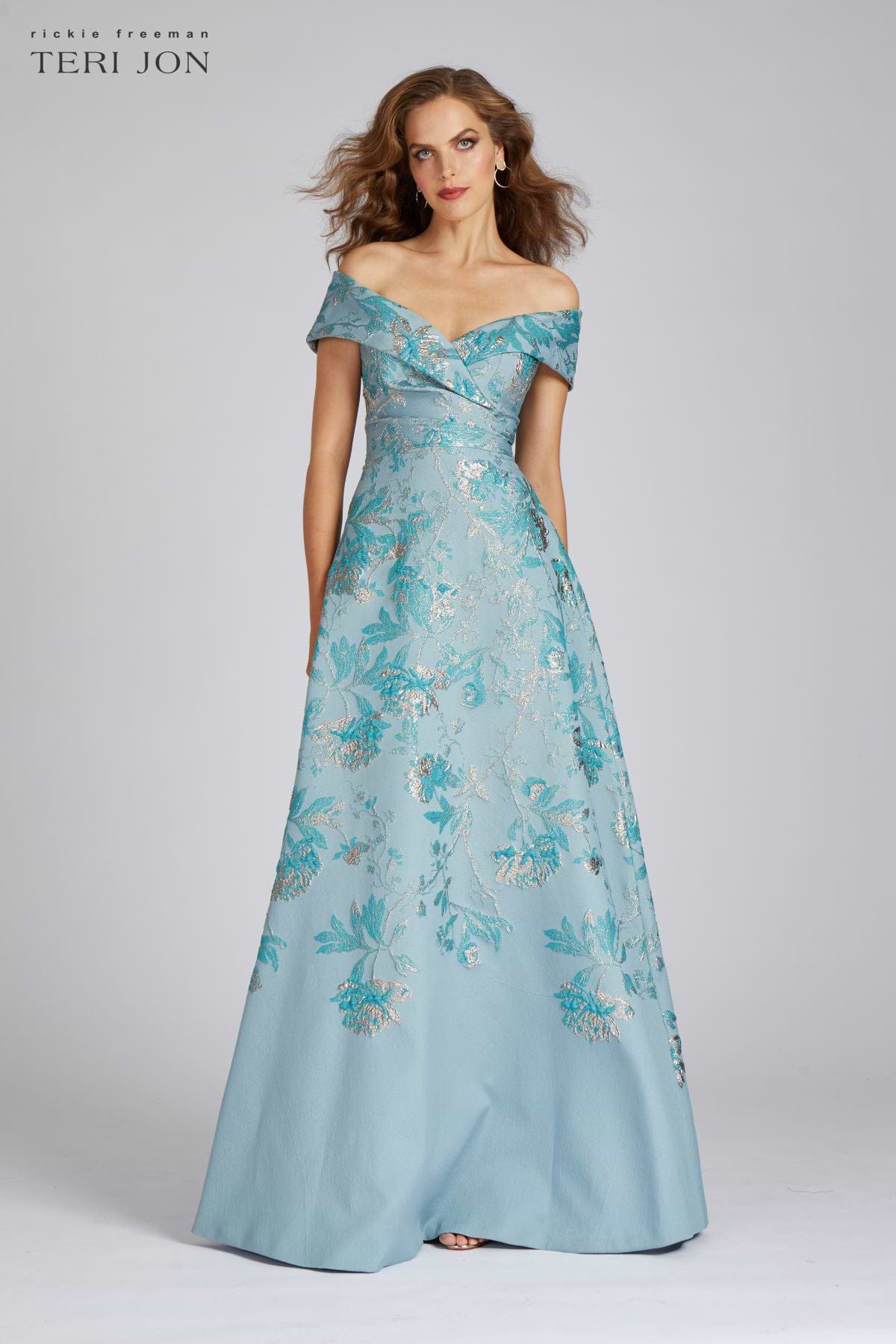 Embroidered Lace Illusion Gown