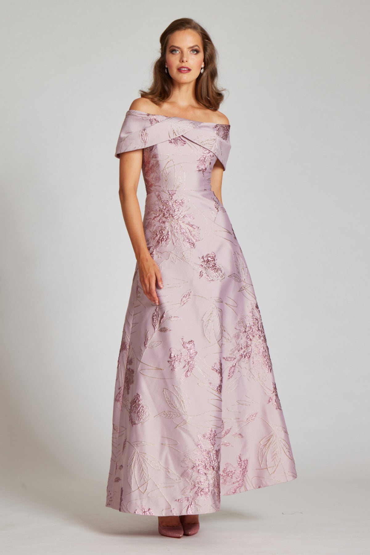 Embroidered Lace Illusion Gown
