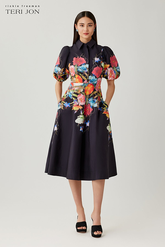 green emerald velvet dress T-Shirt Dress  Tibi Official