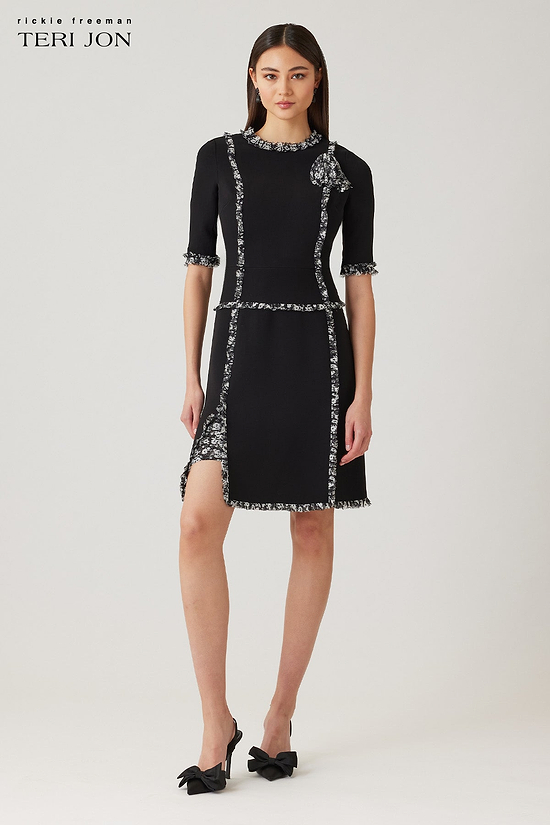 green emerald velvet dress Crepe Sheath Dress  Cloister Collection