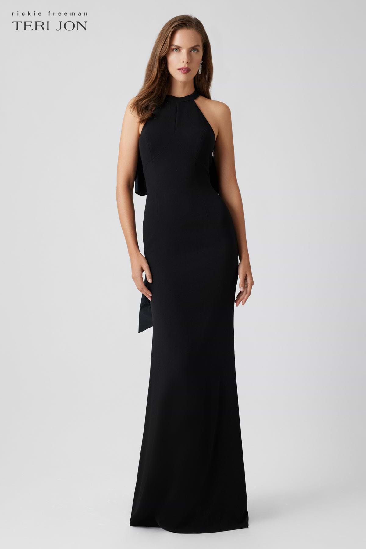 Jacquard One Shoulder Side Ruffle Gown