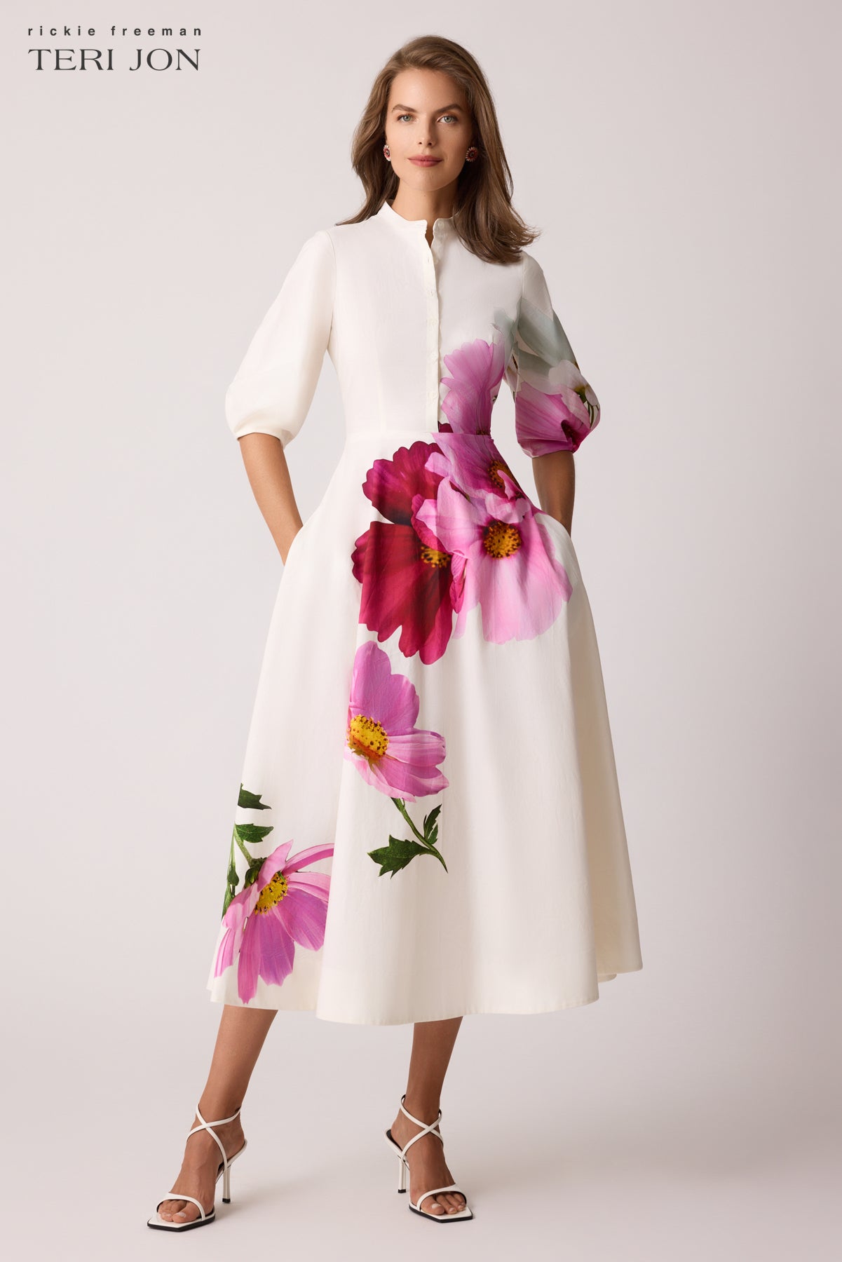 Cotton Shirt Dress With Wrap Tie Waist