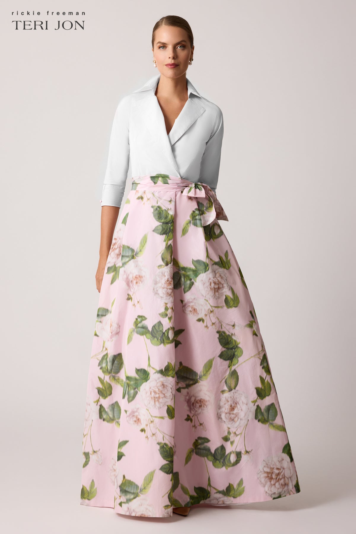 Jacquard Border Pattern Shirt Gown