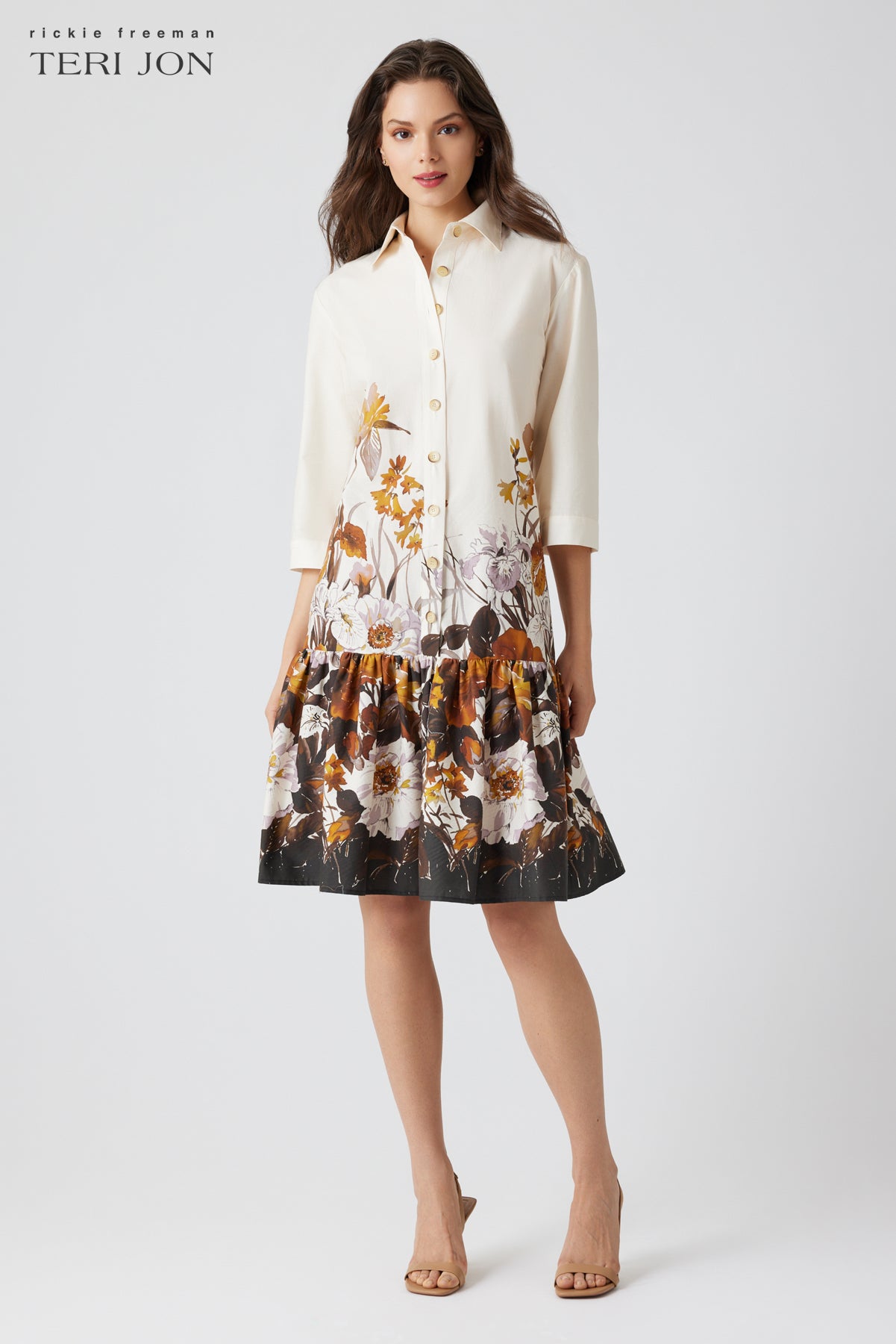Floral Cotton Daytime Shirt Dress
