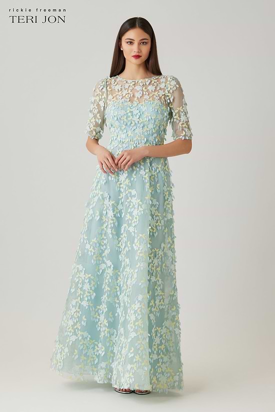 jori lace mom dress Eromi High Neck Jacquard Midi Dress