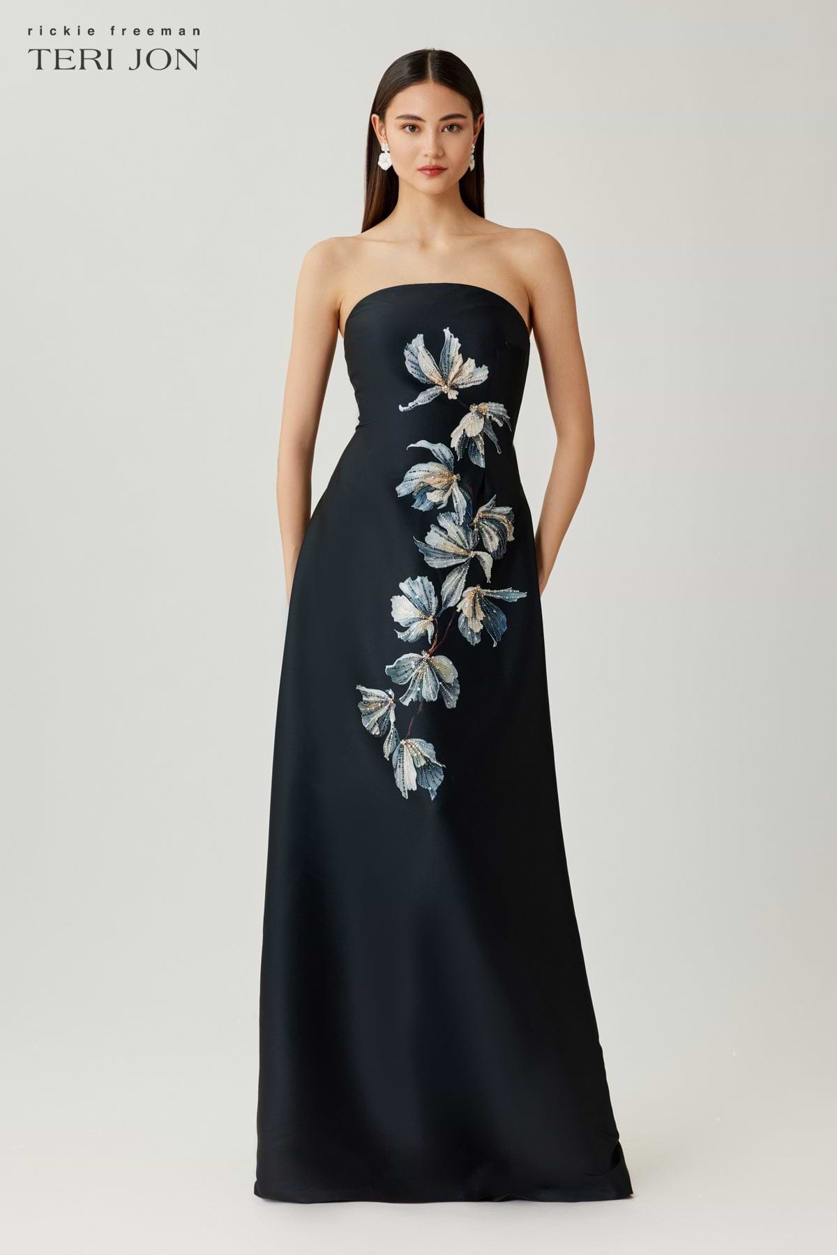 black mob dresses Satin Mother of the Bride | Elegant Satin Gowns & Formal Styles but the beading design at the waist gives one a visual richness of the natural waistline Black MOB Dresses | 2026