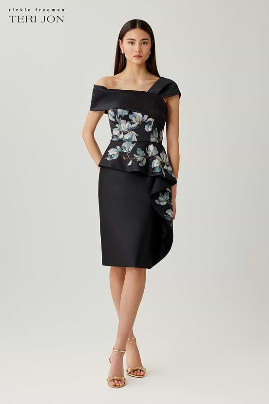 teri jon by rickie freeman special occasion short printed dress Teri Jon by Rickie Freeman Mini Dress