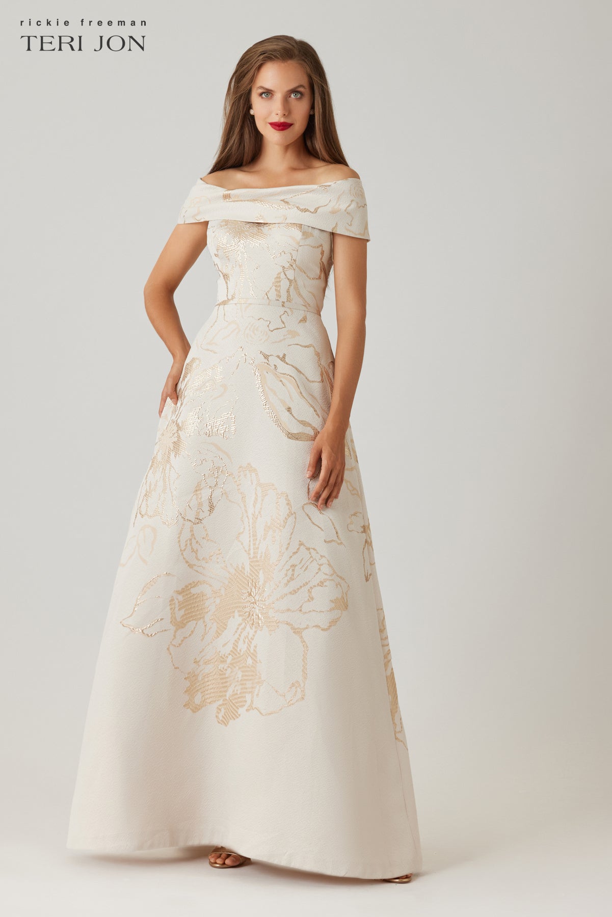 white and gold mother of the bride dress Veni Infantino 992406AS Gold  Sean Rayment