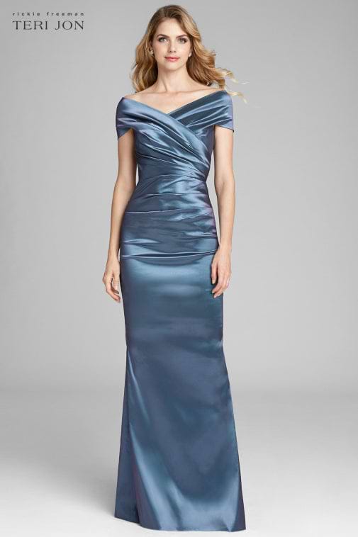 teri jon evening dresses on sale Metallic Jacquard A-Line Evening Gown main image 0