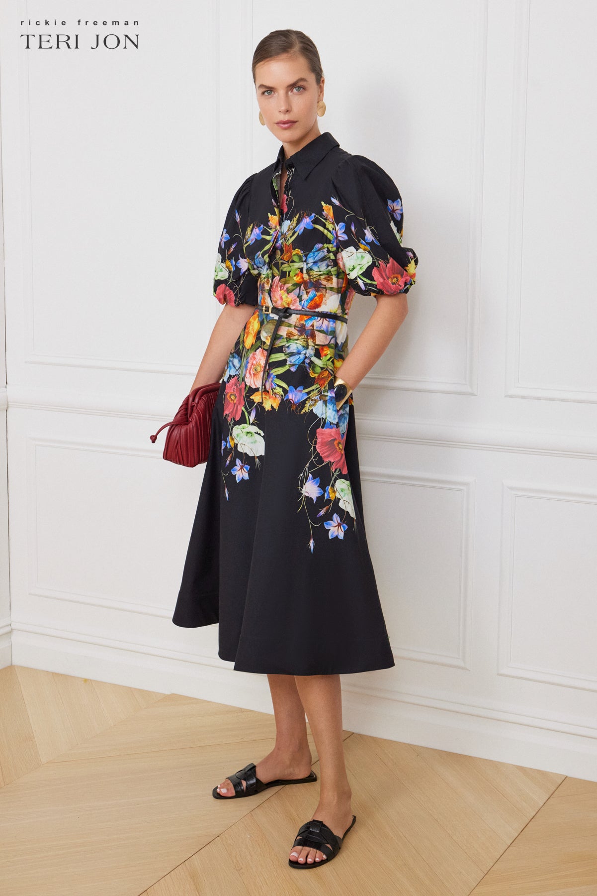 Cotton Shirt Dress With Wrap Tie Waist