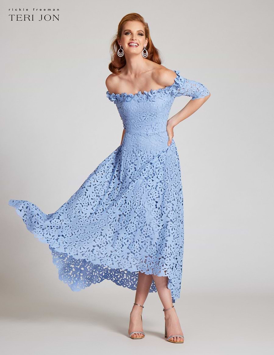 off the shoulder high low dress Cotton Lace Off the Shoulder High Low Dress – Terijon.com
