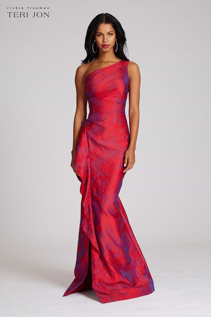 one shoulder peplum midi dress One Shoulder Twist Front Peplum Midi Dress